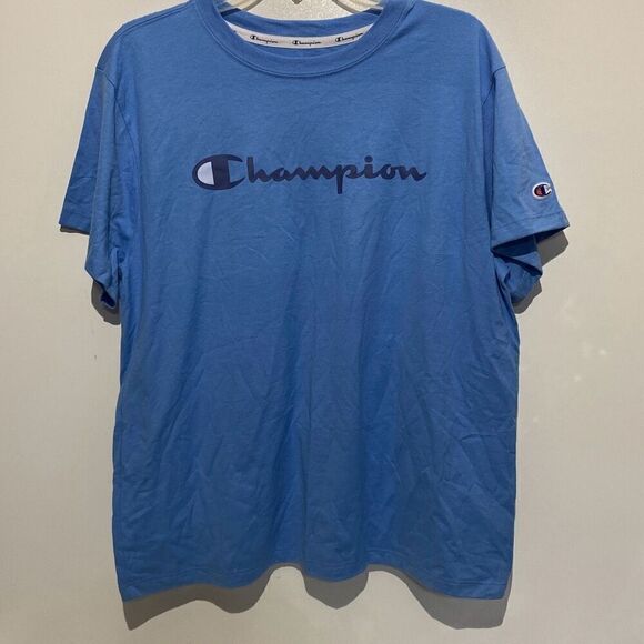 Champion Men's Blue Crew Neck Short Sleeve Authentic Athletic T-Shirt Size XL - Picture 6 of 6